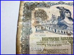 German war bonds 1924 German External Loan 7% Gold Bond $1000 AS IS 1 BOND