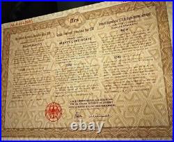 Germany 1930 Government International Young Loan 1000 Francs NOT CANCELLED Bond