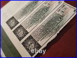 Germany 1936 Conversion Foreign Debts $ 500 Dollars Coupons Bond Loan Stock RARE