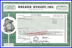 Golden Nugget Las Vegas Nevada casino stock certificate Steve Wynn letter