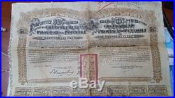 Hina Gold Loan 5.5% Goverment Of The Province Of Petchili + Coupons 1913