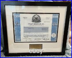 Harley-Davidson Inc. Specimen Rare Original Stock Certificate Sept 30 2002