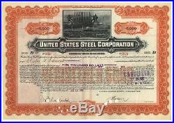 Highly Desirable U. S. Steel Corp. Bond Issued To Charles M. Schwab