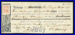 Hong Kong U. S. Sanfrancisco Bill Of Exchange Mexican Dollars 1867