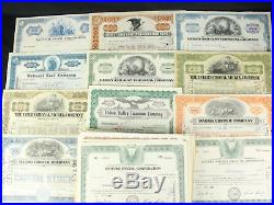 Huge Collection Lot of 200+ Vintage Stock Certificates Copper Mining, Tobacco++