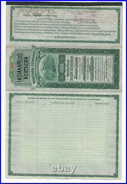 INDIANA 1902 Indianapolis Northern Traction Company Bond Stock Certificate ABN