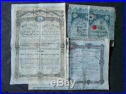 Imperial Ottoman Empire 3x Rare Government Bonds 1873 1894 1869