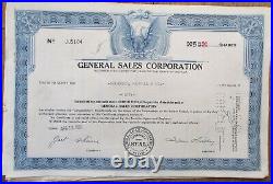 International Book/Flavos/Gnrl Sales/Inpak 1960s 3000+ PIECES Stock Certificates