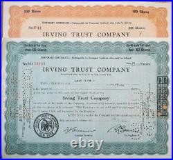 Irving Trust Co. 1929 Bank 3000 PIECES Stock Certificate Lot Great Depression