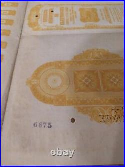 Italy 1927 Kingdom Adriatic Electric $ 500 Dollars Gold OR Coupons SPECIMEN Bond