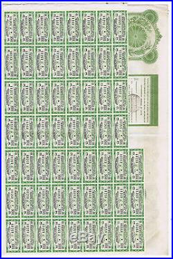 JAPAN IMPERIAL GOVERNMENT 1910 ENGRAVED BOND with 59 COUPONS M. M. De ROTHSCHILD