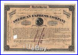 James C. Fargo American Express Company Stock Certificate