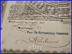 Japan 1907 Imperial Japanese Rothschild Signed 20 Sterling Bond Loan Waterlow