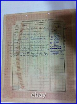 Kanknarrah Co Ltd Pref Stock Scrip Share Certificate Blue Embossed Revenue 1924