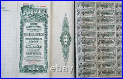 Keystone Telephone Company 1905 SPECIMEN Gold Bond Certificate- Philadelphia, PA