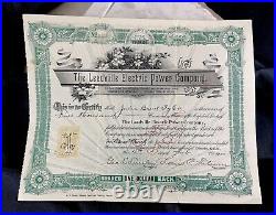 LEADVILLE ELECTRIC POWER COMPANY stock certificate & prospectus COLORADO 1902