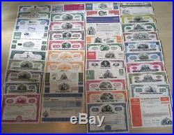 LOT 3000 RARE VINTAGE PICTORIAL US STOCK CERTIFICATES @ 9c! LOWEST PRICE on EBAY