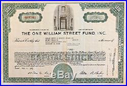 Lehman Brothers One William Street Fund 1965 stock certificate