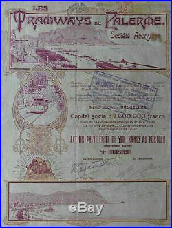Les Tramways de Palerme Société Anonym 1909 Jugendstil