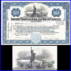 Liberty National Bank and Trust Co NY 1928 Stock Certificate (Statue of Liberty)