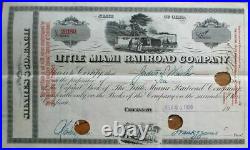 Little Miami Railroad Co. 1920s Stock Certificates 100 PIECES Ohio OH