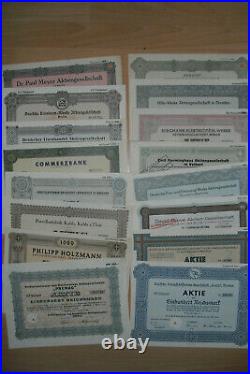 Lot 100 verschiedene Deutsche Aktien vor 1949