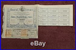Lot Of 10 Canal Interocéanique De Panama 1880 Blue Bond Certificate De Lesseps