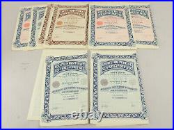 Lot of 30 Antique Paris France French Stock Certificates Shale & Derivatives Co