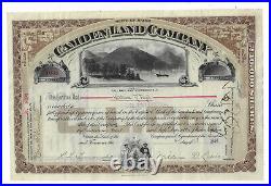 MAINE 1901 Camden Land Company Stock Certificate ABN