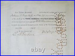 MELVIN E INGALLS Autograph 1883 Stock Certificate-Vernon, Greensburg & Rushville