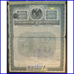 MEXICO, 1904 Gold Bond 4% $1,000 £205 Estados Unidos Mexicanos United State