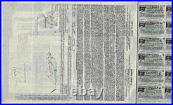 MEXICO 1909 National Railways of Mexico Bond Stock Certificate Ferrocarriles ABN