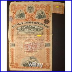 MEXICO, $5,000 Estados Unidos Mexicanos letter D 1895 £1,000 / $5000