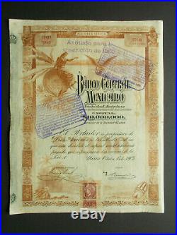 MEXICO BANCO CENTRAL MEXICANO Ps. 1000- BROWN FIRST ISSUE 1903 NOT CANCELLED