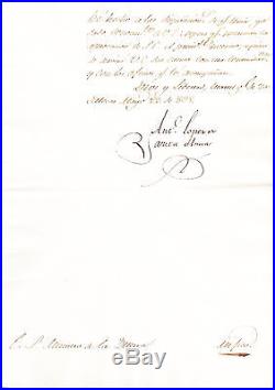 MEXICO EJERCITO OPERACIONES 1839 ANTONIO LOPEZ DE SANTA ANNA orAUTHOGRAPH
