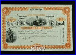 MEXICO F/5. THE MEXICAN NATIONAL RAILWAY CO. Certificate of 100 Shares 1888