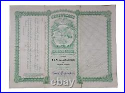 Marysville CA 1923 D. &W. Specialty Stock Certificate #41 Issued to E. Rickenbach