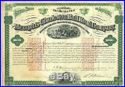 Memphis and Charleston Rail Road Company. Bond Certificate