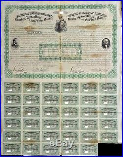 Mexico 1865 San Luis Potosi 2 Two Head Presidents 1000 Pass-Co 35 Coup Bond Loan