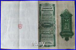 Mexico 1898 Estado State Jalisco 1000 Pesos Gold OR Coupons NOT CANCELLED Bond