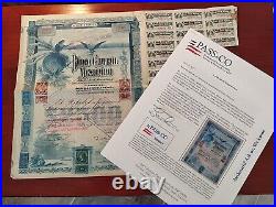 Mexico 1903 Blueberry Banco Central Mexicano $ 2500 Pesos Coupons Pass-Co Bond