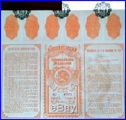 Mexico 1930 Estados Unidos Mexicanos Deuda Bancaria 10 Pesos UNC Bond Loan