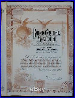 Mexico Banco Central Mexicano 1905 S. A 1000 Pesos Queen blueberry unc coupons