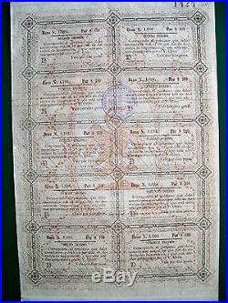 Mexico Mexican 1859 Eagle Aguila 100 $ Bono Amortizacion Bond Loan SCARCE
