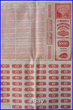 Mexico Mexican 1911 Banco Internacional Hipotecario 1000 Pesos UNC Bond Share