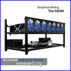 Mining Rig Starter Kit Up To 8 GPUs 2x Power Supplies Gold Plus ETH, BITCOIN