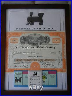 Monopoly Rail Road Art including Antique Stock Certificates (set of 4)