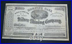 Morning Call Silver Mining Company 1864 stock certificate