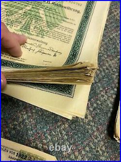Motherload Of German Bonds And Coupons 1922 502 Total 1000-100,000 Sequential