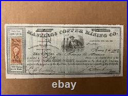 Mt. Diablo, Contra Costa County Hastings Copper Mining stock certificate 1863